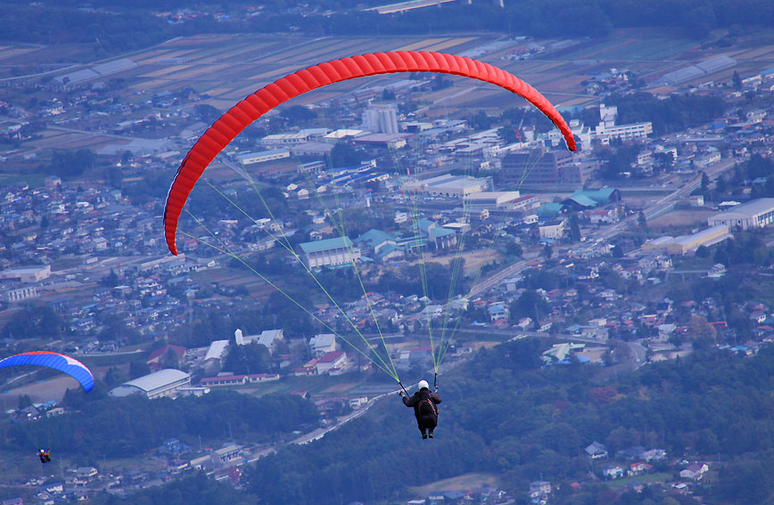 Paragliding the beautiful sky