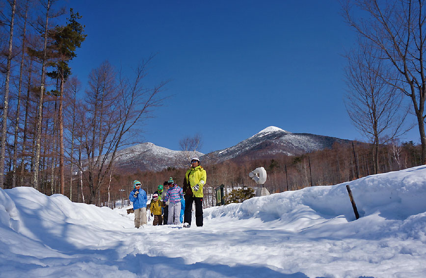 Snowshoeing in Yatsugatake mountain