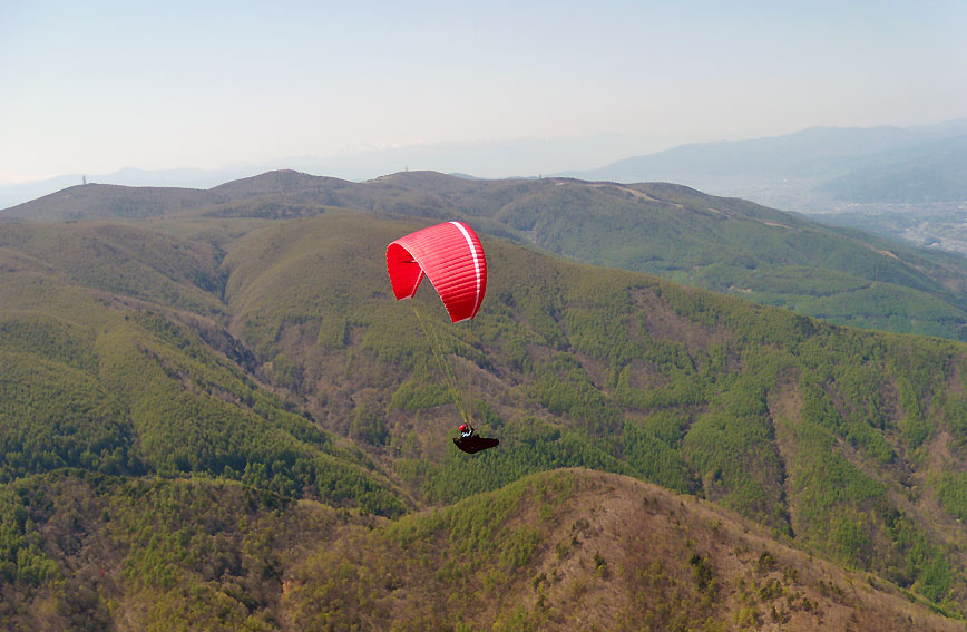 Paragliding the beautiful sky