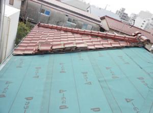 リフォーム工事中の屋根