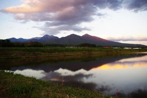 八ヶ岳部門【優秀賞】「夕景の八ヶ岳と水鏡」