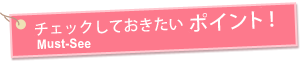 チェックしておきたいポイント