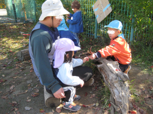 やきとりやさんごっこをしているところ