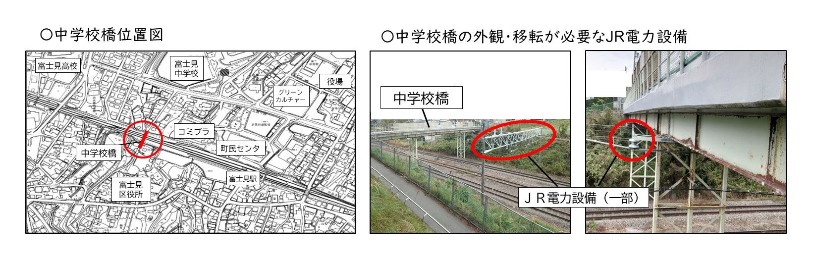 中学校橋位置図