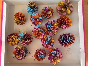 カラフル松ぼっくり