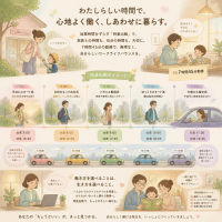 時差出勤制度によるイメージ図